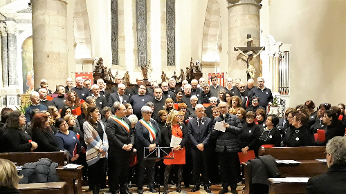 Il vicepresidente della Regione con delega alla Salute, Protezione sociale e Protezione civile, Riccardo Riccardi, interviene al concerto per il sessantesimo anniversario della Afds udinese nel duomo di Gemona. 